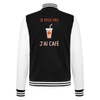 Je Peux Pas J'ai Café Barista - Veste Teddy - noir/blanc - Dos - Marisol (170cm)