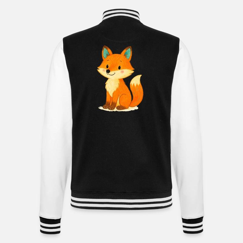 Fox Comic - College Sweat Jacket - black/white