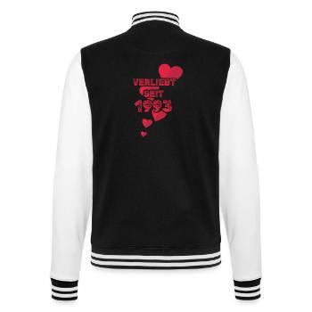 Jahrgang 1993 - College-Sweatjacke - Schwarz/Weiß - Hinten - Marisol (170cm)