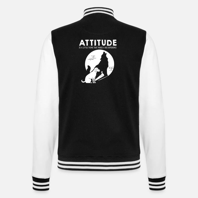 Attitude - Chien - Veste Teddy - noir/blanc