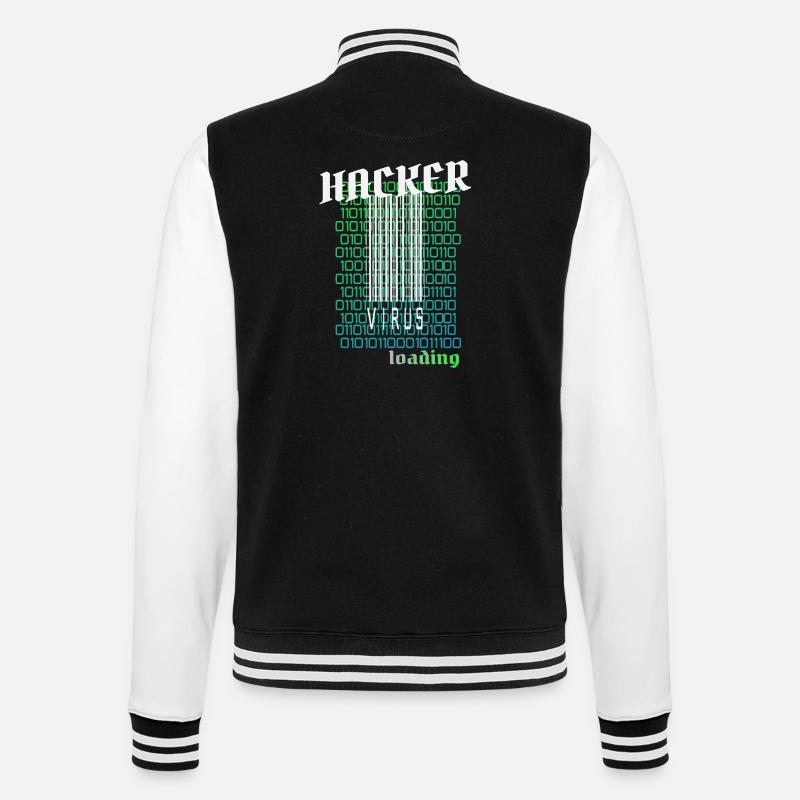 Anonymous, hacker - College Sweat Jacket - black/white