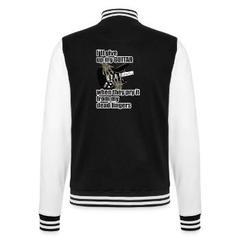 I´ll give up my guitar ..... - College-Sweatjacke - Schwarz/Weiß - Hinten - Marisol (170cm)