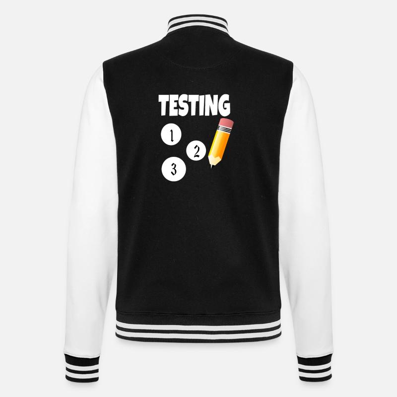 Test 123 avec un crayon - Veste Teddy - noir/blanc