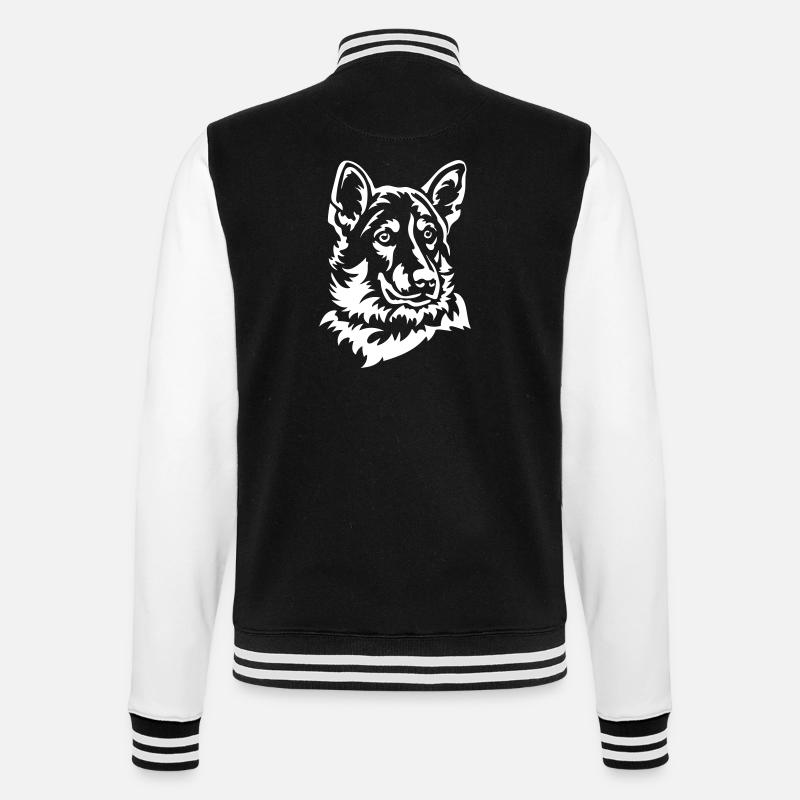 Tamaskan Head « Black Edition » - Veste Teddy - noir/blanc