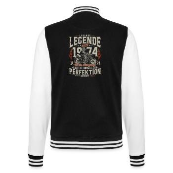 Living Legend 1974 Vintage Anniversaire Moto - Veste Teddy - noir/blanc - Dos - Marisol (170cm)