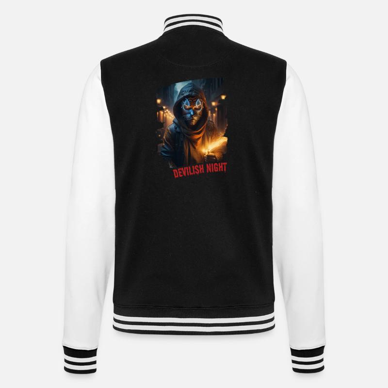 DEVILISH NIGHT - College-Sweatjacke - Schwarz/Weiß