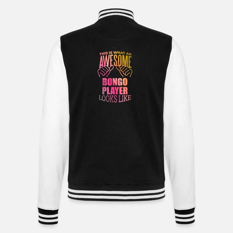 Bongo - College Sweat Jacket - black/white