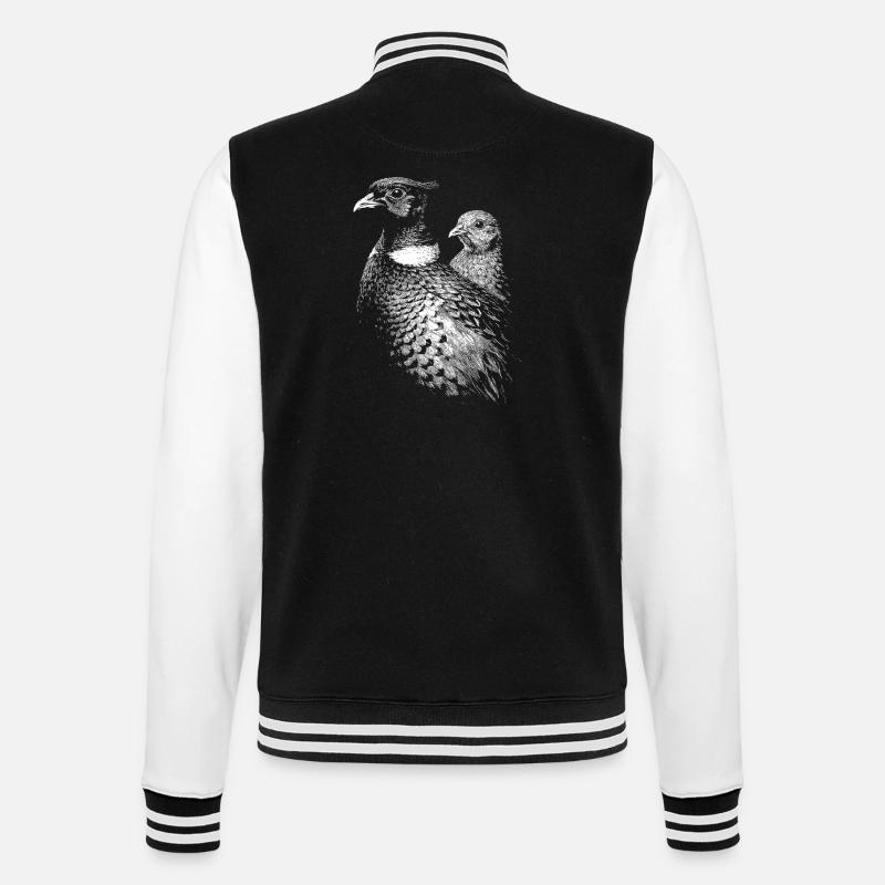 Faisan et poule - Veste Teddy - noir/blanc
