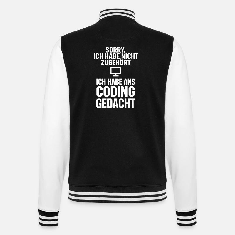 Désolé, chef de codage - Veste Teddy - noir/blanc