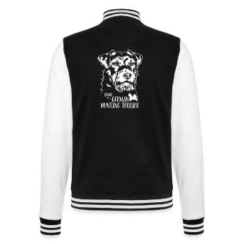 Adoré par un chien de chasse allemand Terrier Wilsigns - Veste Teddy - noir/blanc - Dos - Marisol (170cm)