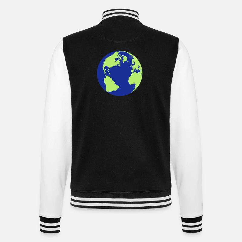 Erde Welt Planet Wasser - College-Sweatjacke - Schwarz/Weiß