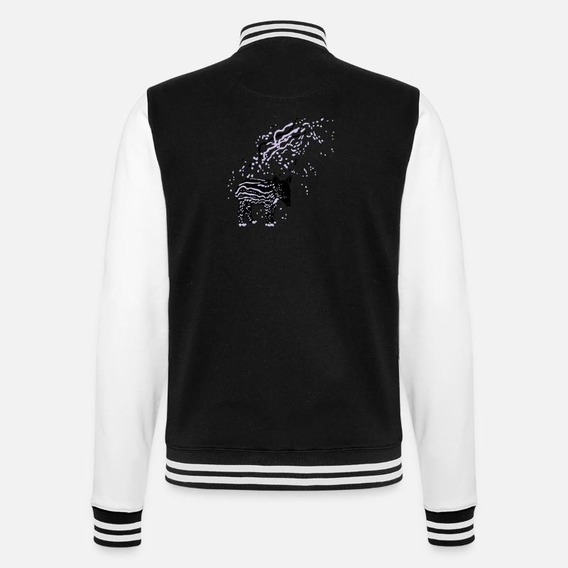 PLUX Tapir - College-Sweatjacke - Schwarz/Weiß