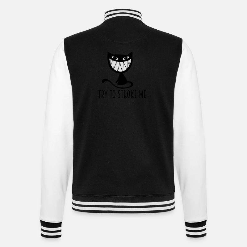 "essayer de me caresser" chat - Veste Teddy - noir/blanc