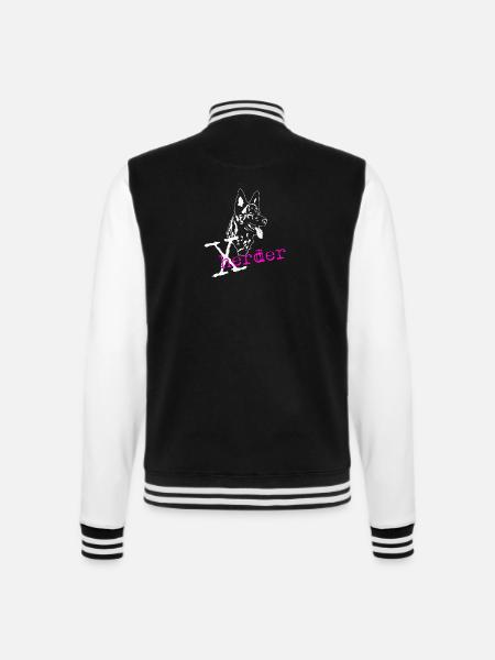 X- Herder pink - College-Sweatjacke - Schwarz/Weiß