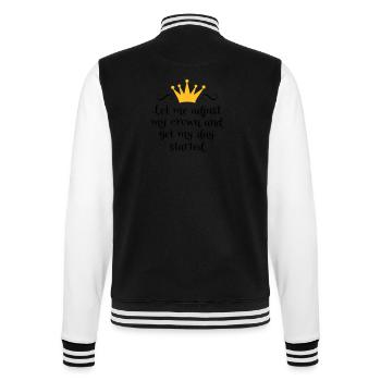 Krone - College-Sweatjacke - Schwarz/Weiß - Hinten - Marisol (170cm)