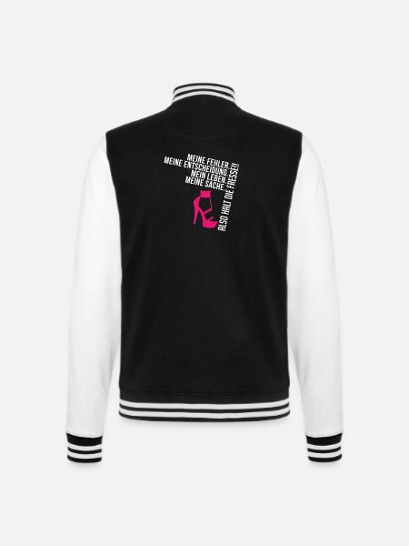 FRESSE HALTEN - College-Sweatjacke - Schwarz/Weiß