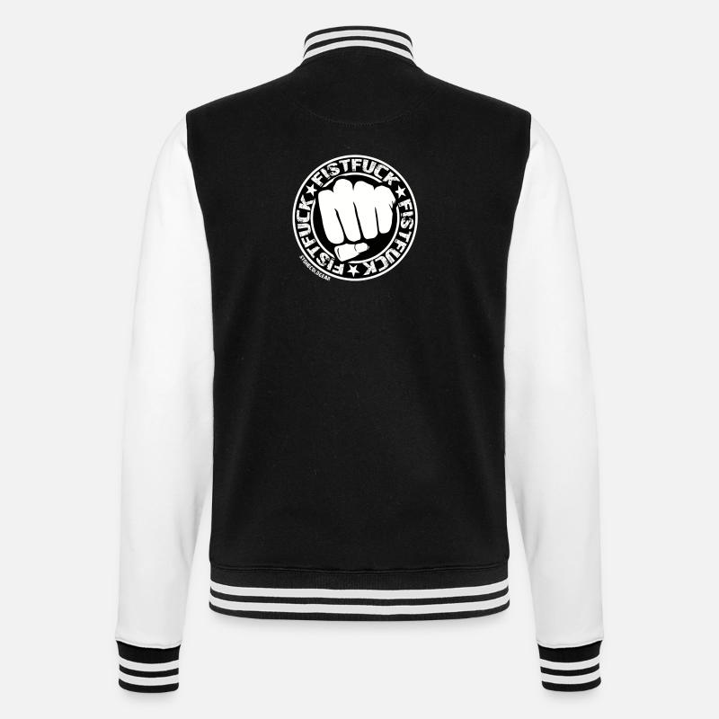 Fick Faust - College-Sweatjacke - Schwarz/Weiß
