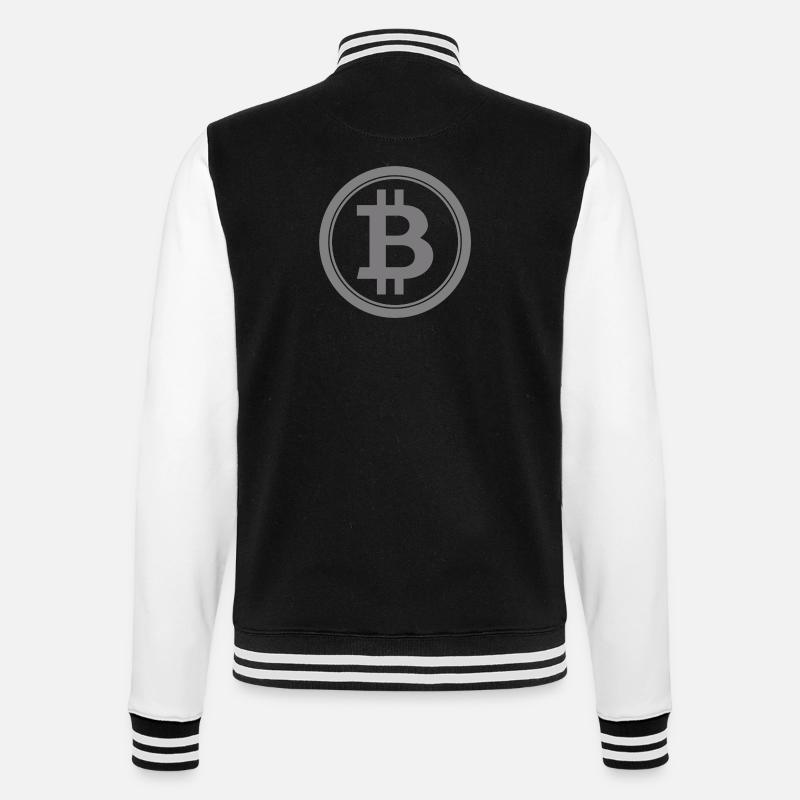 Bitcoin Logo 3 - Veste Teddy - noir/blanc