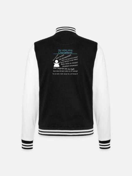 Leiden eines Chorleiters - College-Sweatjacke - Schwarz/Weiß