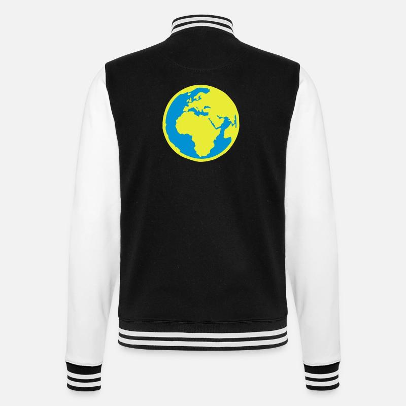 planete terre bleu1 - Veste Teddy - noir/blanc