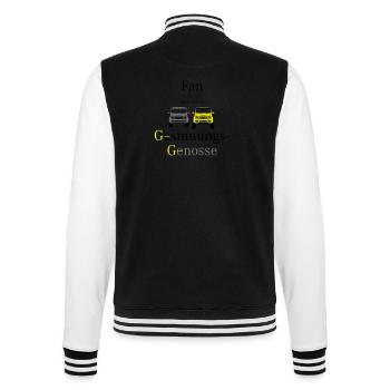 Fan = Gesinnungs- Genosse - College-Sweatjacke - Schwarz/Weiß - Hinten - Marisol (170cm)
