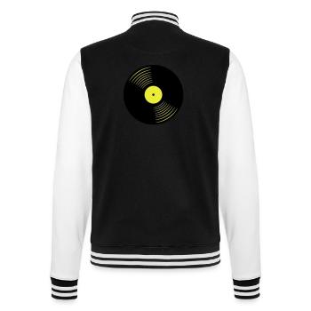 166_schallplatte_2 - College-Sweatjacke - Schwarz/Weiß - Hinten - Marisol (170cm)