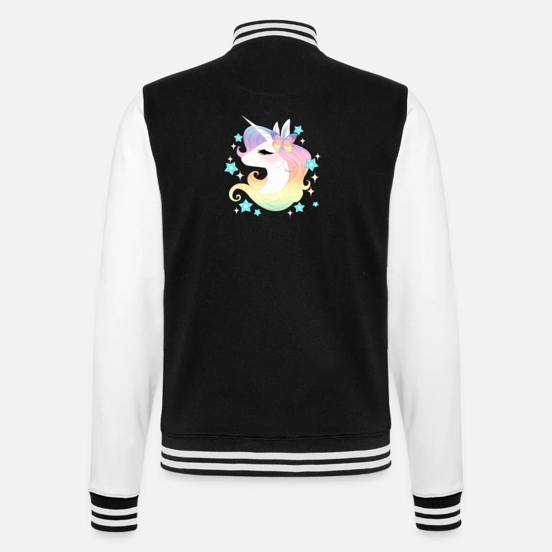 Einhorn Strars - College-Sweatjacke - Schwarz/Weiß