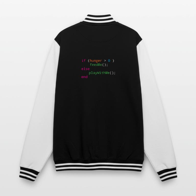 Programmierer Quellcode Hunger oder Spielen College-Sweatjacke