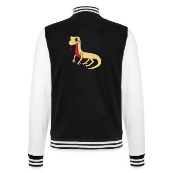 lizard gecko snake reptile blindfuck - College Sweat Jacket - black/white - Back - Marisol (170cm)