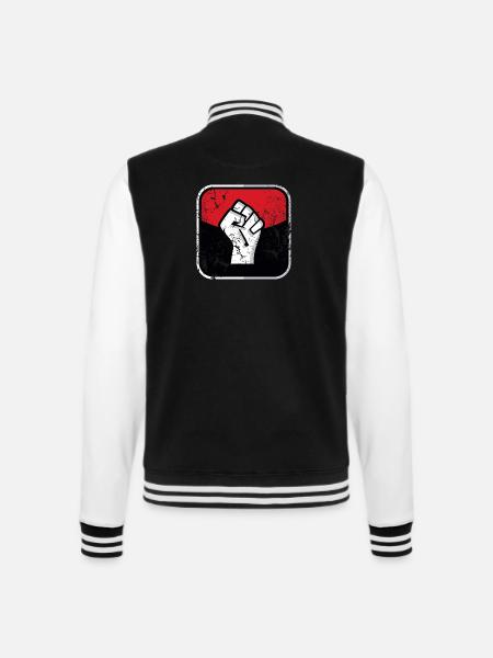 Faust - Symbol (used) - College-Sweatjacke - Schwarz/Weiß