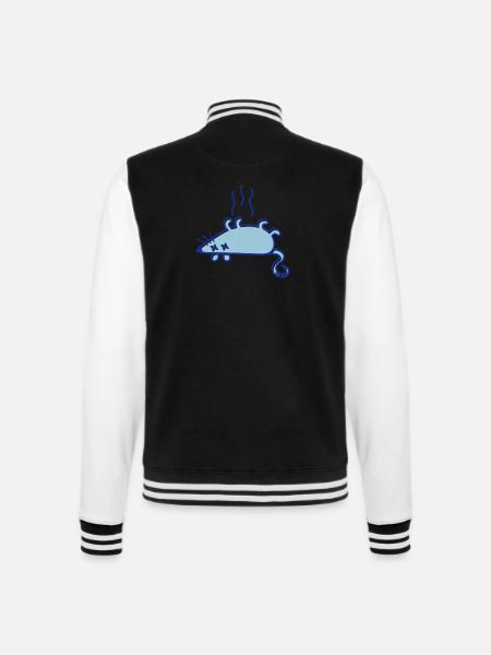 A dead mouse - College Sweat Jacket - black/white