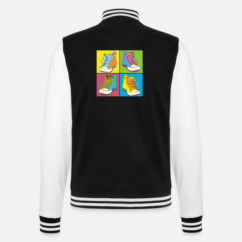 Andy Warhol Pop-Art Schuhe - College-Sweatjacke - Schwarz/Weiß