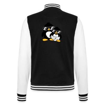 pingouin père fils fille bébé enfant sucette win - Veste Teddy - noir/blanc - Dos - Marisol (170cm)