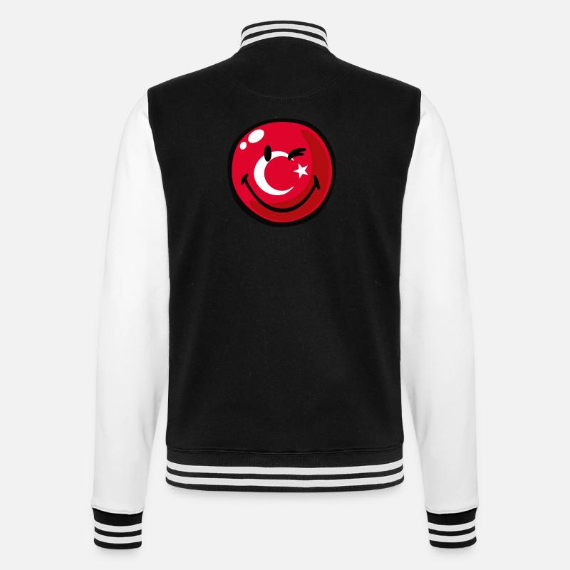 Smiley Flag Turkey - Collegesweatjacka - svart/vit