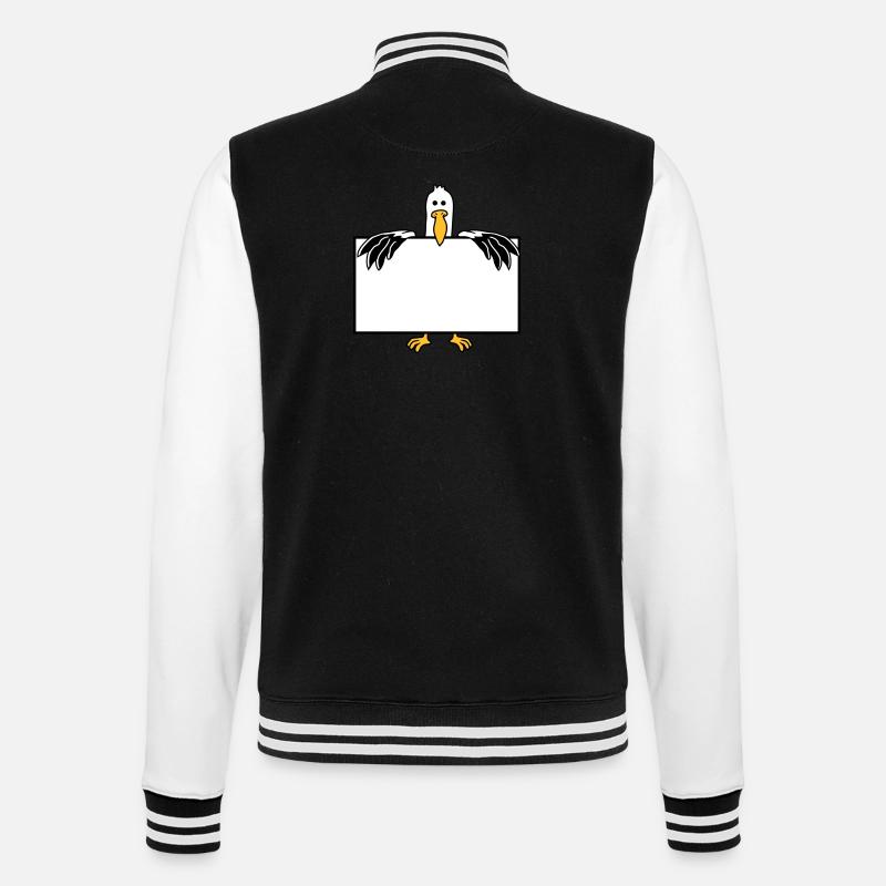 moeve with frame text field - College Sweat Jacket - black/white