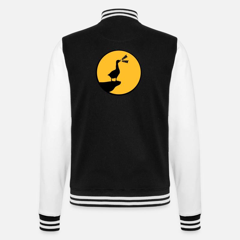 Wolf Gans Honk goose - College-Sweatjacke - Schwarz/Weiß