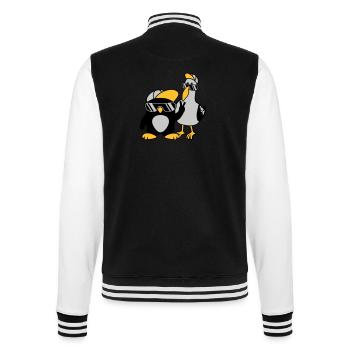 Möwe Pinguin 2 Freunde - College-Sweatjacke - Schwarz/Weiß - Hinten - Marisol (170cm)