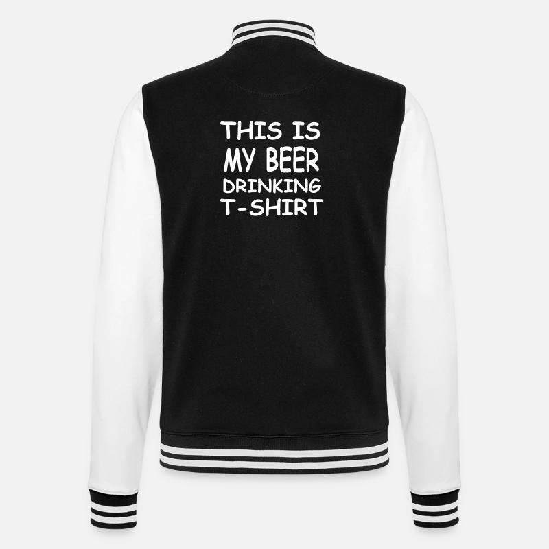 Beer - College Sweat Jacket - black/white
