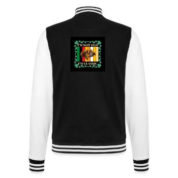 Colorful Vintage T-shirt Chondrus Crispus - College Sweat Jacket - black/white - Back - Marisol (170cm)