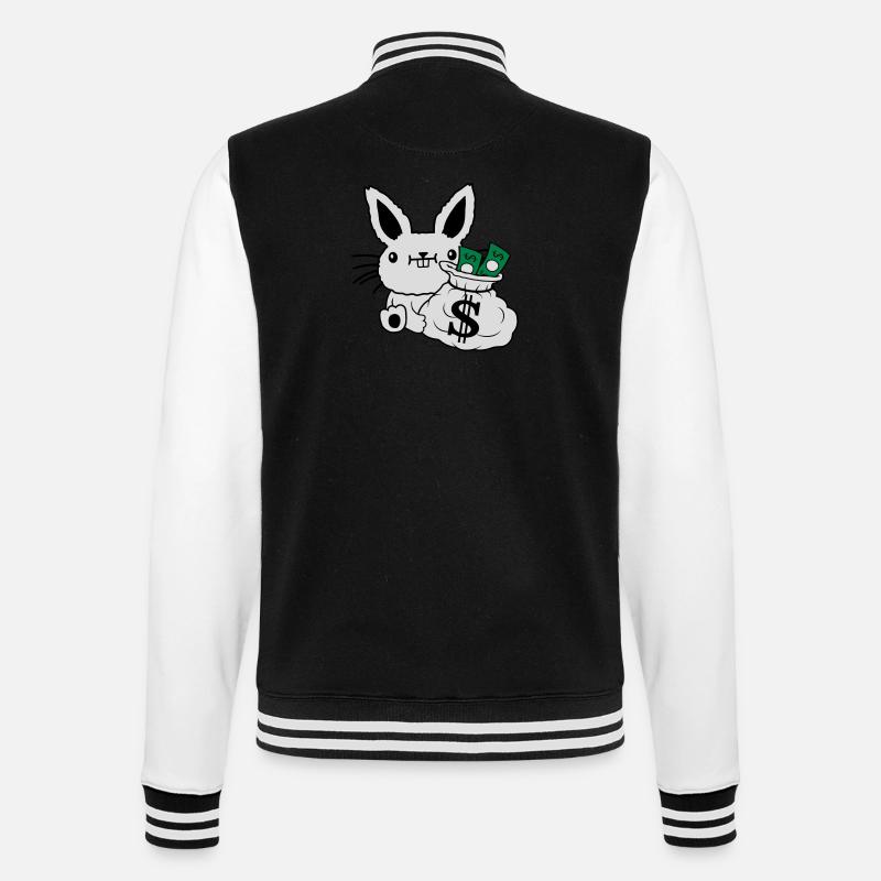 Rich Money Bag Easter Banknotes - College Sweat Jacket - black/white