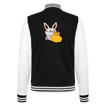 Lapin de Pâques grand sac d’oeufs - Veste Teddy - noir/blanc - Dos - Marisol (170cm)
