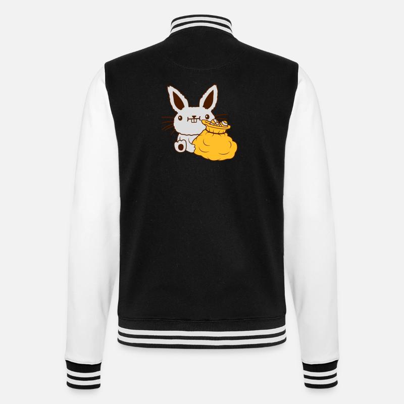 Easter big egg sack - College Sweat Jacket - black/white