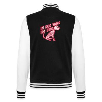 in dog years Dead - College Sweat Jacket - black/white - Back - Marisol (170cm)
