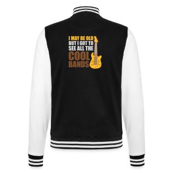 I may be old - College Sweat Jacket - black/white - Back - Marisol (170cm)