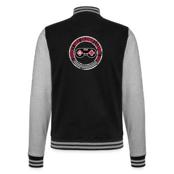 get older level up - College Sweat Jacket - black/heather grey - Back - Marisol (170cm)