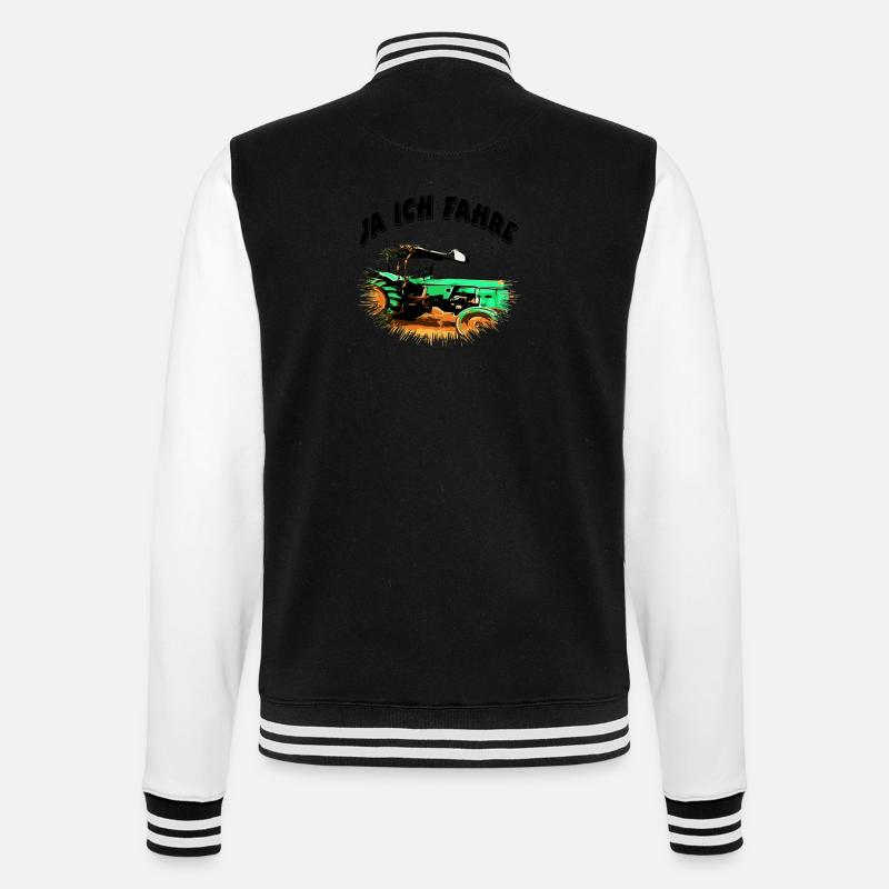 Traktor - College-Sweatjacke - Schwarz/Weiß