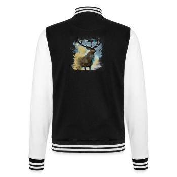 Cerf abstrait - Veste Teddy - noir/blanc - Dos - Marisol (170cm)