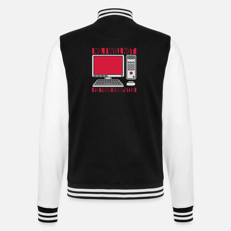 not fix your computer - College-Sweatjacke - Schwarz/Weiß