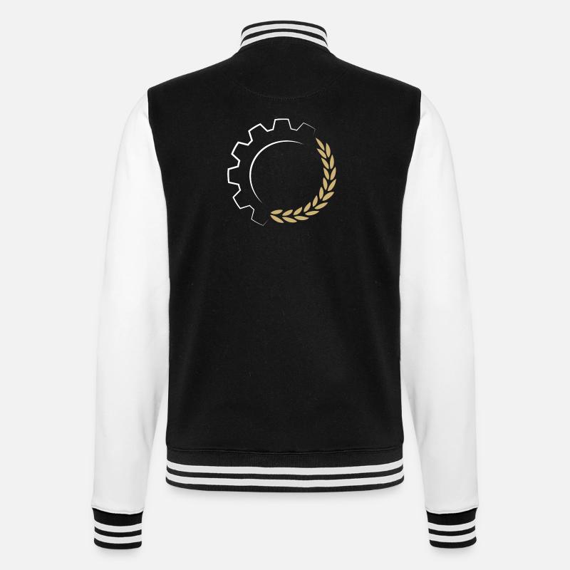 Lohnunternehmen Logo - College-Sweatjacke - Schwarz/Weiß