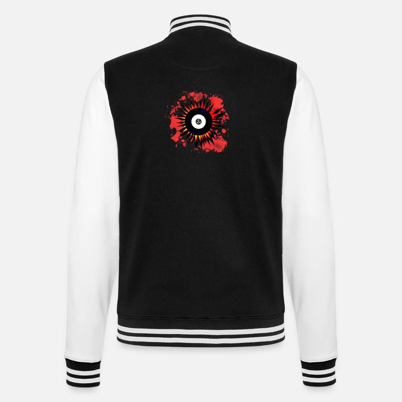 Rekordexplosion mit 45 U/min - College-Sweatjacke - Schwarz/Weiß